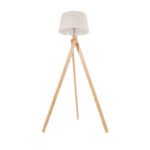 GLOBOSTAR® TRIPOD 01263 Μοντέρνο Επιδαπέδιο Φωτιστικό με Ντουί 1 x E27 AC 220-240V IP20 - Μπεζ - Μ40 x Π40 x Υ143cm - Image 3