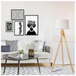 GLOBOSTAR® TRIPOD 01263 Μοντέρνο Επιδαπέδιο Φωτιστικό με Ντουί 1 x E27 AC 220-240V IP20 - Μπεζ - Μ40 x Π40 x Υ143cm - Image 11