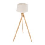 GLOBOSTAR® TRIPOD 01263 Μοντέρνο Επιδαπέδιο Φωτιστικό με Ντουί 1 x E27 AC 220-240V IP20 - Μπεζ - Μ40 x Π40 x Υ143cm - Image 5