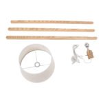 GLOBOSTAR® TRIPOD 01263 Μοντέρνο Επιδαπέδιο Φωτιστικό με Ντουί 1 x E27 AC 220-240V IP20 - Μπεζ - Μ40 x Π40 x Υ143cm - Image 8