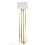 GLOBOSTAR® TOWER 01264 Μοντέρνο Επιδαπέδιο Φωτιστικό με Ντουί 1 x E27 AC 220-240V IP20 - Μπεζ & Λευκό - Μ40 x Π40 x Υ166cm - Image 4