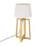 GLOBOSTAR® SQUID 01265 Μοντέρνο Επιτραπέζιο Φωτιστικό Πορτατίφ με Ντουί 1 x E27 AC 220-240V IP20 - Μπεζ - Μ30 x Π30 x Υ63cm