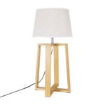 GLOBOSTAR® SQUID 01265 Μοντέρνο Επιτραπέζιο Φωτιστικό Πορτατίφ με Ντουί 1 x E27 AC 220-240V IP20 - Μπεζ - Μ30 x Π30 x Υ63cm - Image 4