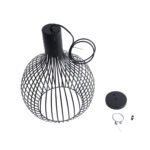 GLOBOSTAR® SCANDI 01266 Μοντέρνο Κρεμαστό Φωτιστικό Οροφής με Ντουί 1 x E27 AC 220-240V IP20 - Μαύρο - Μ38 x Π38 x Υ50cm - Image 11