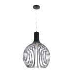 GLOBOSTAR® SCANDI 01266 Μοντέρνο Κρεμαστό Φωτιστικό Οροφής με Ντουί 1 x E27 AC 220-240V IP20 - Μαύρο - Μ38 x Π38 x Υ50cm - Image 4