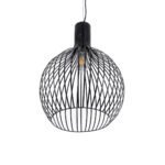 GLOBOSTAR® SCANDI 01266 Μοντέρνο Κρεμαστό Φωτιστικό Οροφής με Ντουί 1 x E27 AC 220-240V IP20 - Μαύρο - Μ38 x Π38 x Υ50cm - Image 6