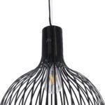 GLOBOSTAR® SCANDI 01266 Μοντέρνο Κρεμαστό Φωτιστικό Οροφής με Ντουί 1 x E27 AC 220-240V IP20 - Μαύρο - Μ38 x Π38 x Υ50cm - Image 8