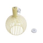 GLOBOSTAR® SCANDI 01267 Vintage Κρεμαστό Φωτιστικό Οροφής με Ντουί 1 x E27 AC 220-240V IP20 - Μπεζ - Μ38 x Π38 x Y50cm - Image 11