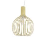 GLOBOSTAR® SCANDI 01267 Vintage Κρεμαστό Φωτιστικό Οροφής με Ντουί 1 x E27 AC 220-240V IP20 - Μπεζ - Μ38 x Π38 x Y50cm - Image 5