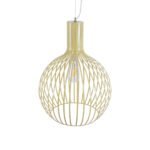 GLOBOSTAR® SCANDI 01267 Vintage Κρεμαστό Φωτιστικό Οροφής με Ντουί 1 x E27 AC 220-240V IP20 - Μπεζ - Μ38 x Π38 x Y50cm - Image 7