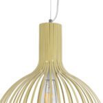 GLOBOSTAR® SCANDI 01267 Vintage Κρεμαστό Φωτιστικό Οροφής με Ντουί 1 x E27 AC 220-240V IP20 - Μπεζ - Μ38 x Π38 x Y50cm - Image 8