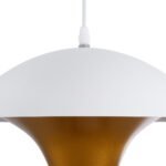 GLOBOSTAR® SEVILLE 01268 Μοντέρνο Κρεμαστό Φωτιστικό Οροφής με Ντουί 1 x E27 AC 220-240V IP20 - Λευκό & Χρυσό - Μ35 x Π35 x Υ35cm - Image 8