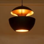 GLOBOSTAR® SEVILLE 01269 Μοντέρνο Κρεμαστό Φωτιστικό Οροφής με Ντουί 1 x E27 AC 220-240V IP20 - Μαύρο & Χρυσό - Μ35 x Π35 x Υ35cm - Image 3