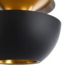 GLOBOSTAR® SEVILLE 01269 Μοντέρνο Κρεμαστό Φωτιστικό Οροφής με Ντουί 1 x E27 AC 220-240V IP20 - Μαύρο & Χρυσό - Μ35 x Π35 x Υ35cm - Image 9