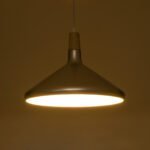 GLOBOSTAR® FELICITA 01276 Μοντέρνο Κρεμαστό Φωτιστικό Οροφής με Ντουί 1 x E27 AC 220-240V IP20 - Ασημί & Μπεζ - Μ40 x Π40 x Y30cm - Image 3