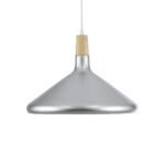 GLOBOSTAR® FELICITA 01276 Μοντέρνο Κρεμαστό Φωτιστικό Οροφής με Ντουί 1 x E27 AC 220-240V IP20 - Ασημί & Μπεζ - Μ40 x Π40 x Y30cm - Image 5