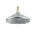 GLOBOSTAR® FELICITA 01276 Μοντέρνο Κρεμαστό Φωτιστικό Οροφής με Ντουί 1 x E27 AC 220-240V IP20 - Ασημί & Μπεζ - Μ40 x Π40 x Y30cm - Image 6