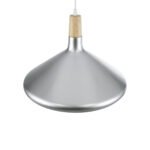 GLOBOSTAR® FELICITA 01276 Μοντέρνο Κρεμαστό Φωτιστικό Οροφής με Ντουί 1 x E27 AC 220-240V IP20 - Ασημί & Μπεζ - Μ40 x Π40 x Y30cm - Image 7