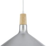 GLOBOSTAR® FELICITA 01276 Μοντέρνο Κρεμαστό Φωτιστικό Οροφής με Ντουί 1 x E27 AC 220-240V IP20 - Ασημί & Μπεζ - Μ40 x Π40 x Y30cm - Image 8