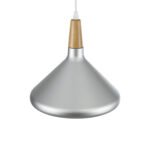 GLOBOSTAR® FELICITA 01277 Μοντέρνο Κρεμαστό Φωτιστικό Οροφής με Ντουί 1 x E27 AC 220-240V IP20 - Ασημί & Μπεζ - Μ30 x Π30 x Υ25cm - Image 7