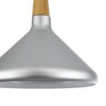 GLOBOSTAR® FELICITA 01277 Μοντέρνο Κρεμαστό Φωτιστικό Οροφής με Ντουί 1 x E27 AC 220-240V IP20 - Ασημί & Μπεζ - Μ30 x Π30 x Υ25cm - Image 8