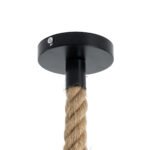 GLOBOSTAR® ROPE 01278 Vintage Κρεμαστό Φωτιστικό Οροφής με Ντουί 1 x E27 AC 220-240V IP20 - Μπεζ - Μ3.5 x Π3.5 x Y100cm - Image 6