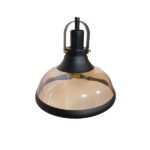 GLOBOSTAR® BILLIARD SERIES 01280 Vintage Κρεμαστό Φωτιστικό Οροφής με Ντουί 3 x E27 AC 220-240V IP20 - Μαύρο & Μελί - Μ96 x Π25 x Υ30cm - Image 9