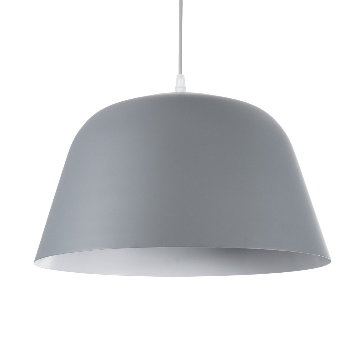 01282_0 GLOBOSTAR® UPVALE 01282 Μοντέρνο Κρεμαστό Φωτιστικό Οροφής με Ντουί 1 x E27 AC 220-240V IP20 - Γκρι & Λευκό - Μ40 x Π40 x Υ24cm - Image 1