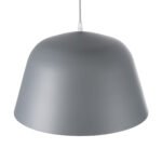 GLOBOSTAR® UPVALE 01282 Μοντέρνο Κρεμαστό Φωτιστικό Οροφής με Ντουί 1 x E27 AC 220-240V IP20 - Γκρι & Λευκό - Μ40 x Π40 x Υ24cm - Image 7