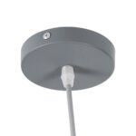 GLOBOSTAR® UPVALE 01282 Μοντέρνο Κρεμαστό Φωτιστικό Οροφής με Ντουί 1 x E27 AC 220-240V IP20 - Γκρι & Λευκό - Μ40 x Π40 x Υ24cm - Image 9