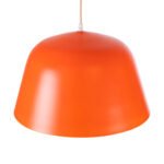 GLOBOSTAR® UPVALE 01283 Μοντέρνο Κρεμαστό Φωτιστικό Οροφής με Ντουί 1 x E27 AC 220-240V IP20 - Πορτοκαλί & Λευκό - Μ40 x Π40 x Υ24cm - Image 7