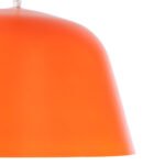 GLOBOSTAR® UPVALE 01283 Μοντέρνο Κρεμαστό Φωτιστικό Οροφής με Ντουί 1 x E27 AC 220-240V IP20 - Πορτοκαλί & Λευκό - Μ40 x Π40 x Υ24cm - Image 8