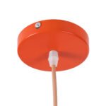 GLOBOSTAR® UPVALE 01283 Μοντέρνο Κρεμαστό Φωτιστικό Οροφής με Ντουί 1 x E27 AC 220-240V IP20 - Πορτοκαλί & Λευκό - Μ40 x Π40 x Υ24cm - Image 9