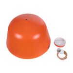 GLOBOSTAR® UPVALE 01283 Μοντέρνο Κρεμαστό Φωτιστικό Οροφής με Ντουί 1 x E27 AC 220-240V IP20 - Πορτοκαλί & Λευκό - Μ40 x Π40 x Υ24cm - Image 10