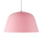 GLOBOSTAR® UPVALE 01284 Μοντέρνο Κρεμαστό Φωτιστικό Οροφής με Ντουί 1 x E27 AC 220-240V IP20 - Ροζ & Λευκό - Μ40 x Π40 x Υ24cm - Image 5