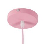 GLOBOSTAR® UPVALE 01284 Μοντέρνο Κρεμαστό Φωτιστικό Οροφής με Ντουί 1 x E27 AC 220-240V IP20 - Ροζ & Λευκό - Μ40 x Π40 x Υ24cm - Image 9