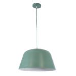 GLOBOSTAR® UPVALE 01285 Μοντέρνο Κρεμαστό Φωτιστικό Οροφής με Ντουί 1 x E27 AC 220-240V IP20 - Πράσινο & Λευκό - Μ40 x Π40 x Υ24cm - Image 4