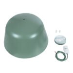 GLOBOSTAR® UPVALE 01285 Μοντέρνο Κρεμαστό Φωτιστικό Οροφής με Ντουί 1 x E27 AC 220-240V IP20 - Πράσινο & Λευκό - Μ40 x Π40 x Υ24cm - Image 10