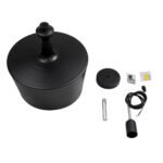 GLOBOSTAR® ROCKFORD 01287-A Μοντέρνο Κρεμαστό Φωτιστικό Οροφής με Ντουί 1 x E27 AC 220-240V IP20 - Μαύρο & Χρυσό - Μ30 x Π30 x Υ30cm - Image 8