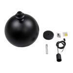 GLOBOSTAR® ROCKFORD 01287-B Μοντέρνο Κρεμαστό Φωτιστικό Οροφής με Ντουί 1 x E27 AC 220-240V IP20 - Μαύρο & Χρυσό - Μ24 x Π24 x Y27cm - Image 8