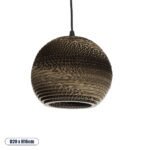 GLOBOSTAR® SANTORINI 01288 Boho Κρεμαστό Φωτιστικό Οροφής με Ντουί 1 x E27 AC 220-240V IP20 - Καφέ - Μ20 x Π20 x Y16cm - Image 2