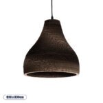 GLOBOSTAR® SANTORINI 01292 Boho Κρεμαστό Φωτιστικό Οροφής με Ντουί 1 x E27 AC 220-240V IP20 - Καφέ - Μ30 x Π30 x Y30cm