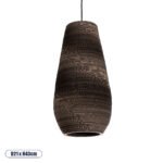 GLOBOSTAR® SANTORINI 01294 Boho Κρεμαστό Φωτιστικό Οροφής με Ντουί 1 x E27 AC 220-240V IP20 - Καφέ - Μ21 x Π21 x Y43cm