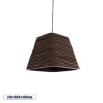 GLOBOSTAR® SANTORINI 01295 Boho Κρεμαστό Φωτιστικό Οροφής με Ντουί 1 x E27 AC 220-240V IP20 - Καφέ - Μ38 x Π38 x Υ30cm