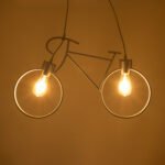 GLOBOSTAR® BIKE 01300 Vintage Κρεμαστό Φωτιστικό Οροφής με Ντουί 2 x E27 AC 220-240V IP20 - Λευκό - Μ67 x Π3.5 x Υ41cm - Image 3