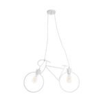 GLOBOSTAR® BIKE 01300 Vintage Κρεμαστό Φωτιστικό Οροφής με Ντουί 2 x E27 AC 220-240V IP20 - Λευκό - Μ67 x Π3.5 x Υ41cm - Image 4