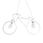 GLOBOSTAR® BIKE 01300 Vintage Κρεμαστό Φωτιστικό Οροφής με Ντουί 2 x E27 AC 220-240V IP20 - Λευκό - Μ67 x Π3.5 x Υ41cm - Image 5