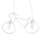 GLOBOSTAR® BIKE 01300 Vintage Κρεμαστό Φωτιστικό Οροφής με Ντουί 2 x E27 AC 220-240V IP20 - Λευκό - Μ67 x Π3.5 x Υ41cm - Image 6