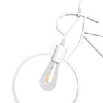 GLOBOSTAR® BIKE 01300 Vintage Κρεμαστό Φωτιστικό Οροφής με Ντουί 2 x E27 AC 220-240V IP20 - Λευκό - Μ67 x Π3.5 x Υ41cm - Image 7