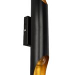 GLOBOSTAR® ESTERINA 01302 Μοντέρνο Φωτιστικό Τοίχου - Απλίκα με Ντουί 2 x E27 AC 220-240V IP20 - Μαύρο & Χρυσό - Μ5.5 x Π8 x Υ60cm - Image 6